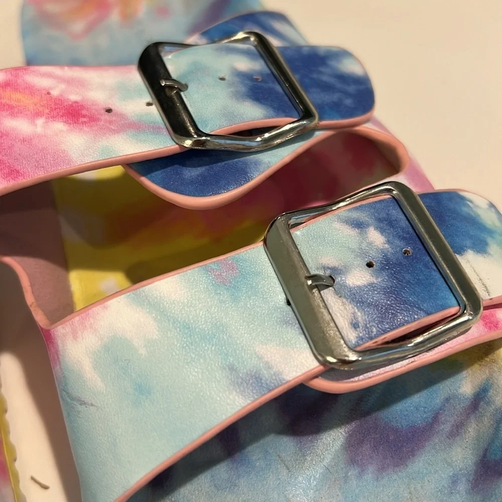 COPY - Madden Girl Teddy Buckle Sandals! Tie-dye size 7! - Picture 2 of 6
